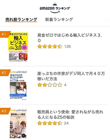 アマゾン書籍売れ筋ランキング第一位 資金ゼロではじめる輸入ビジネス3.0