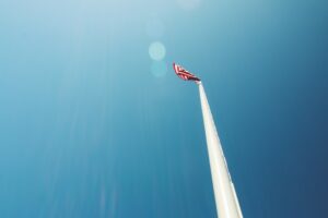 white and red flag