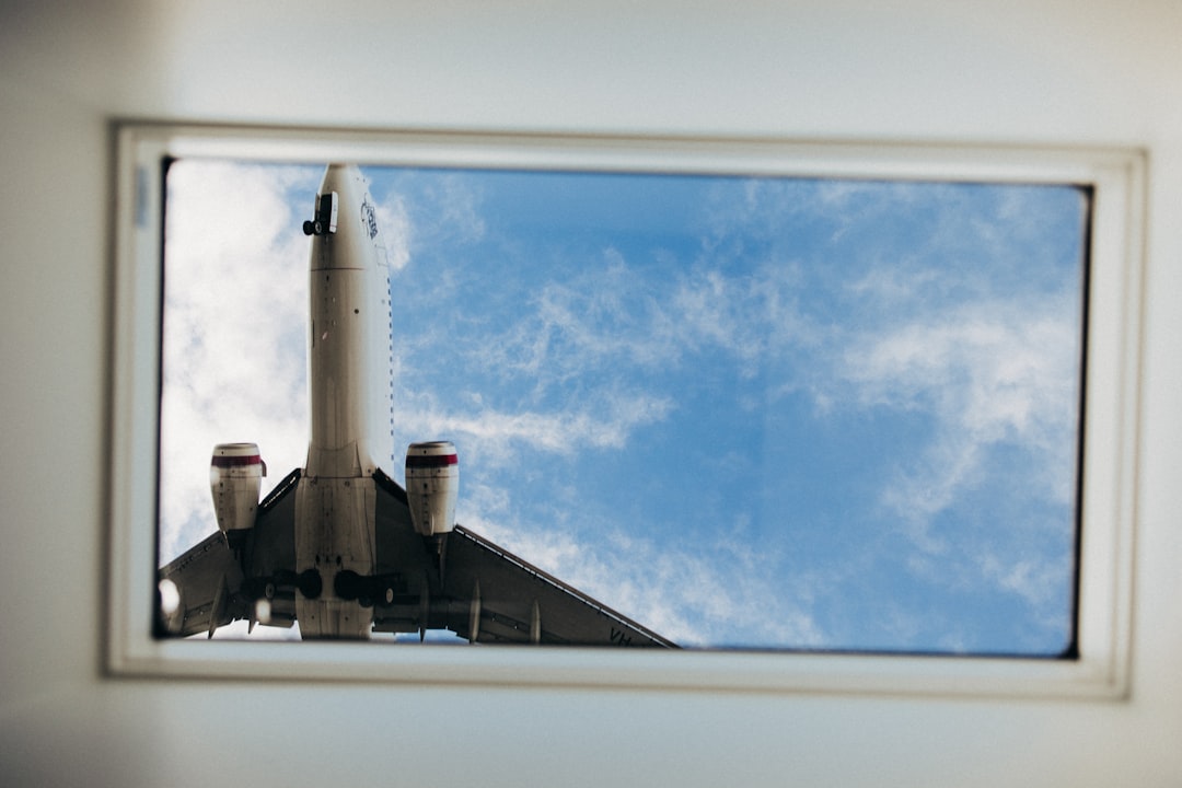 a window with a rocket on it