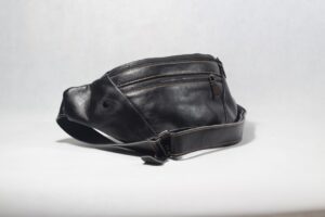 a black leather shoe