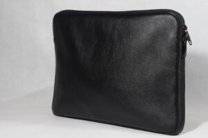 a black leather case