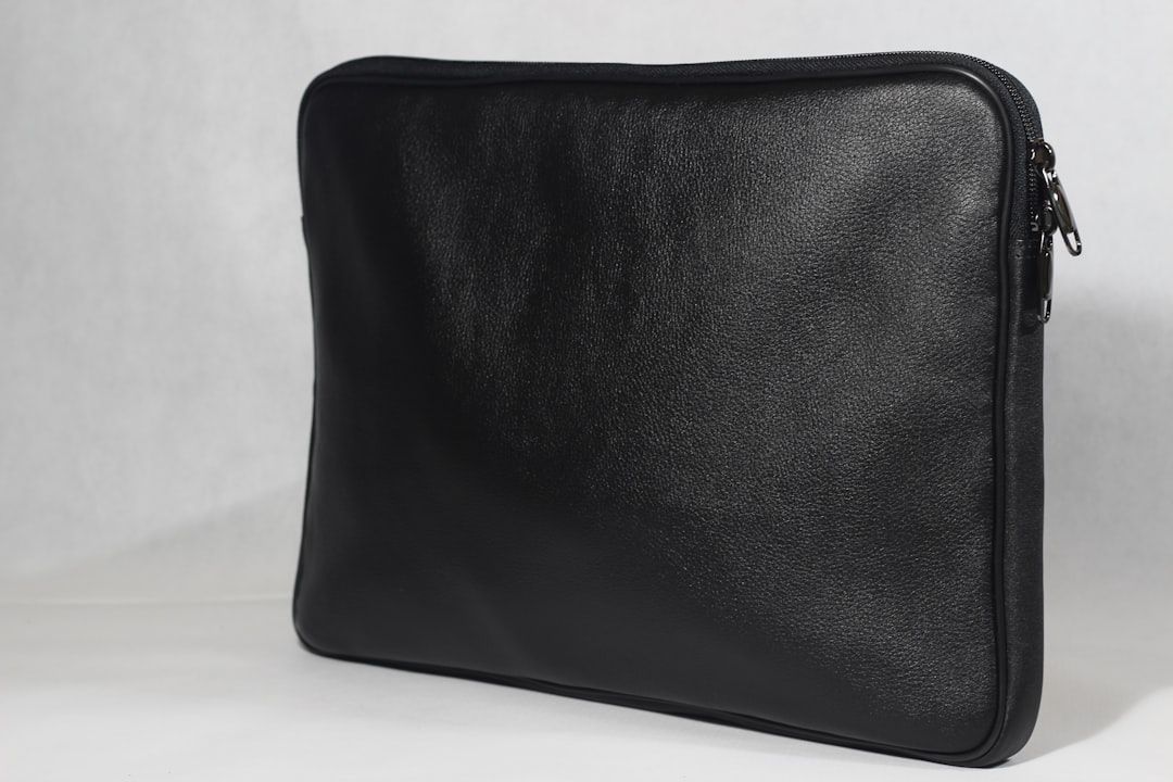 a black leather case