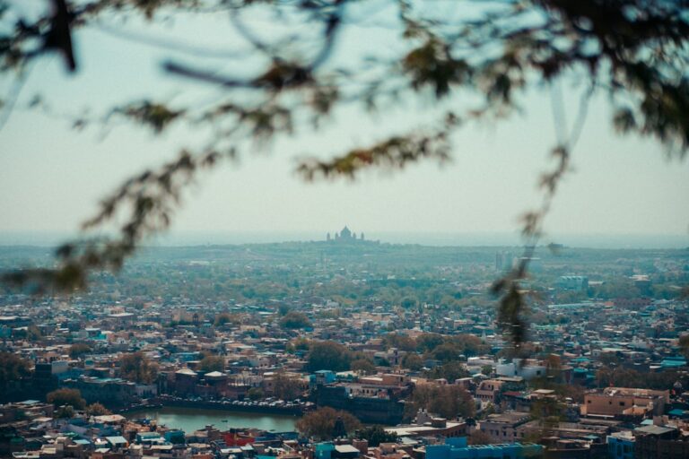 A view of a city from a distance